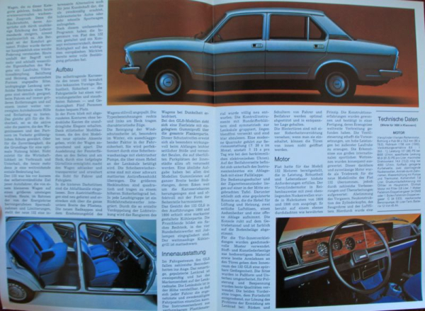 Fiat 132 GLS Modelprogram 1974 Carbrochure (10372)